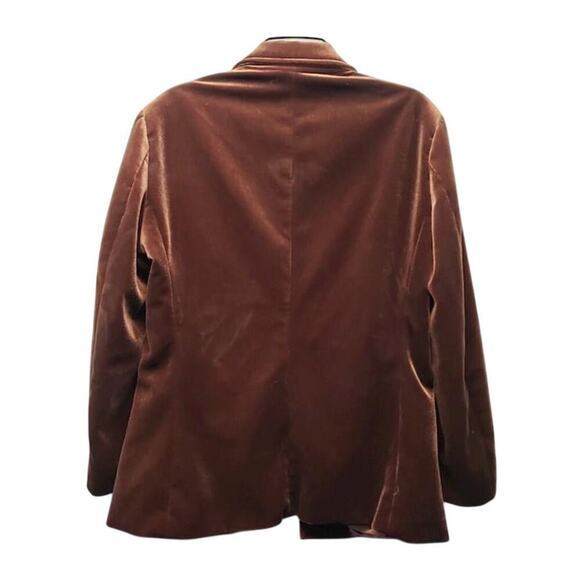 NWT Manley Brown‎ Velvet Men's Blazer - M Retro & Sophisticated Look $250 - Picture 2 of 8